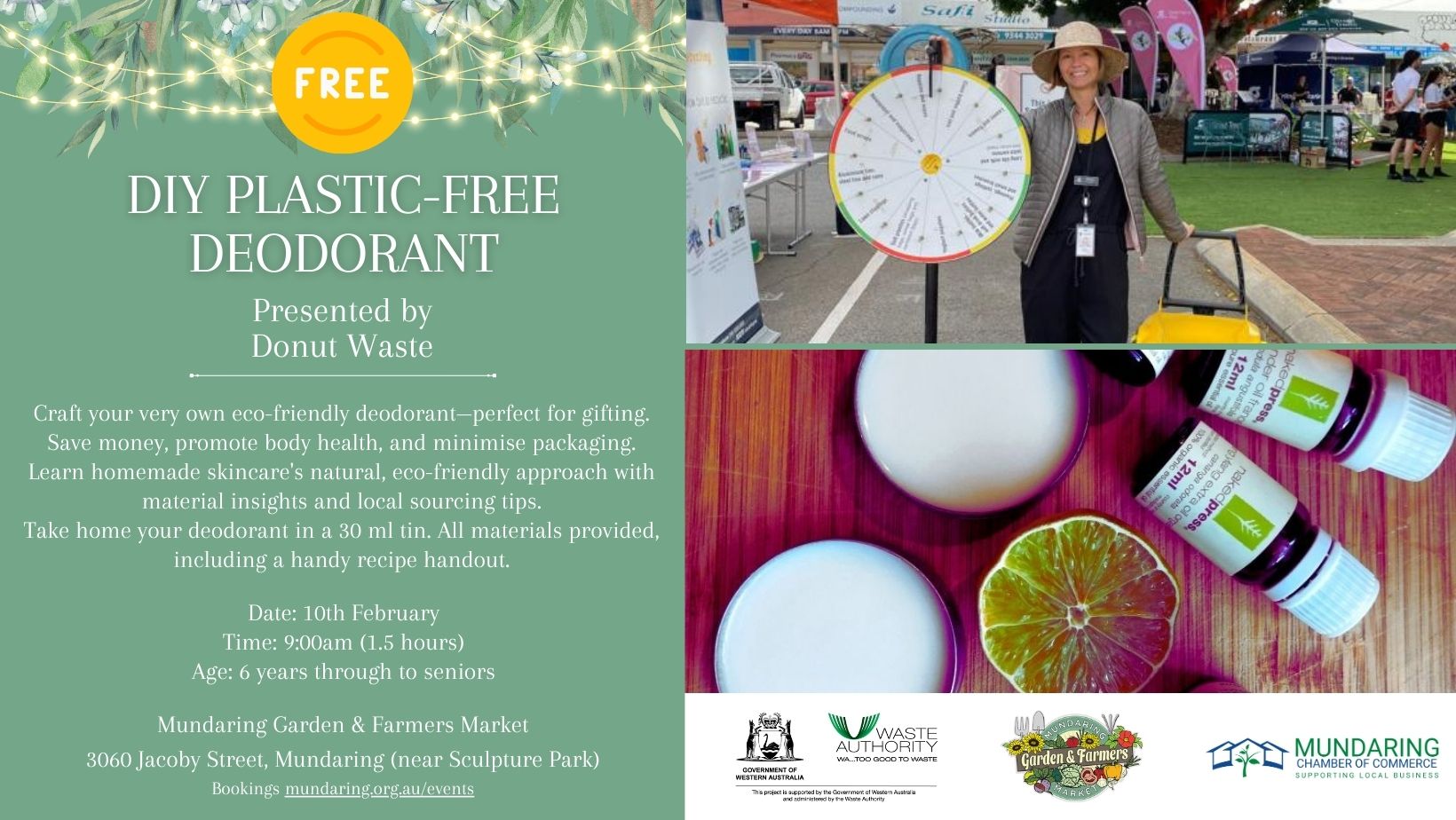 Read more about the article DIY Plastic-free deodorant at the Mundaring Garden and Farmers markets
